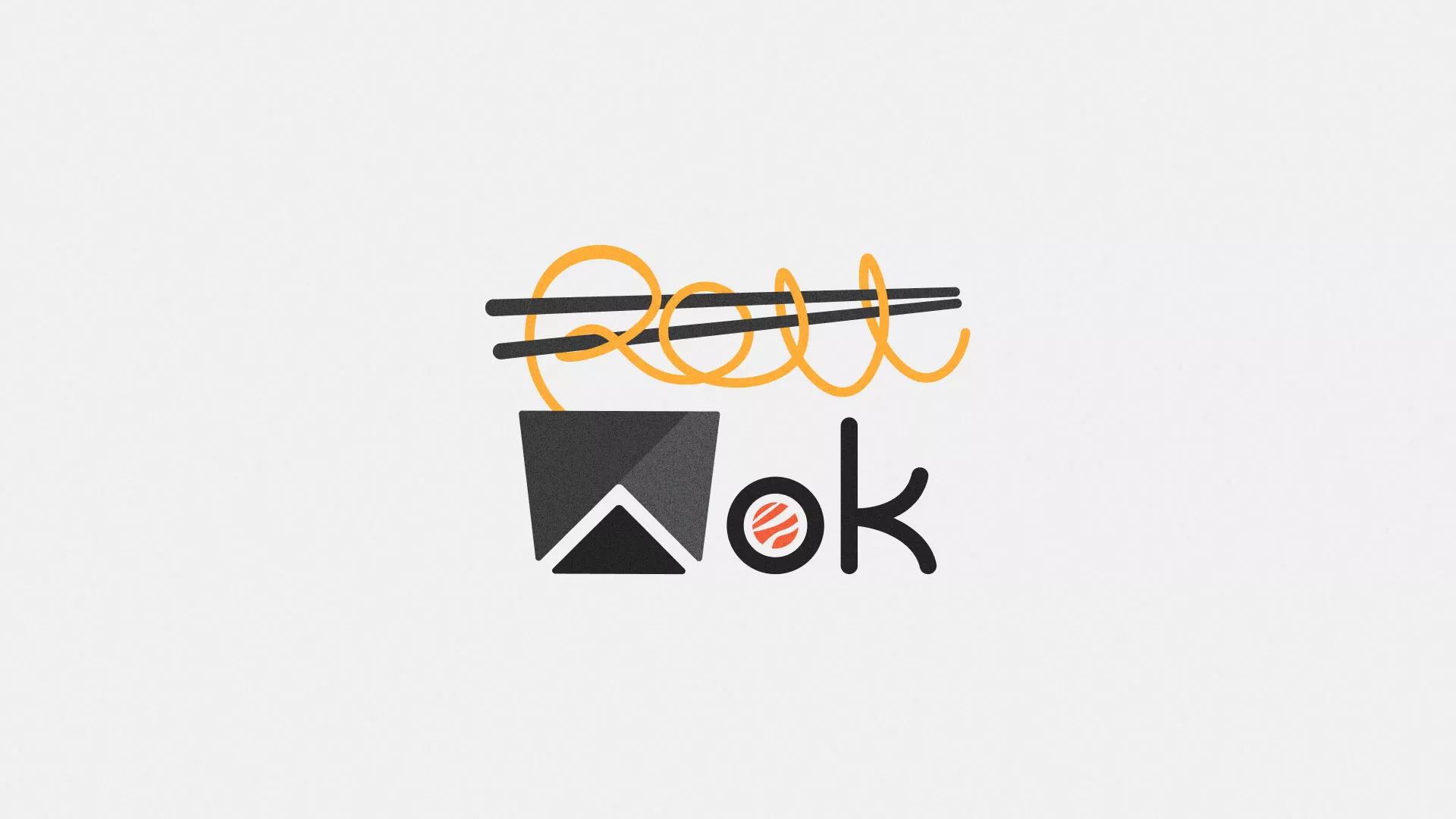 Разработка логотипа суши-бара «Roll Wok Club» в Спас-Клепиках